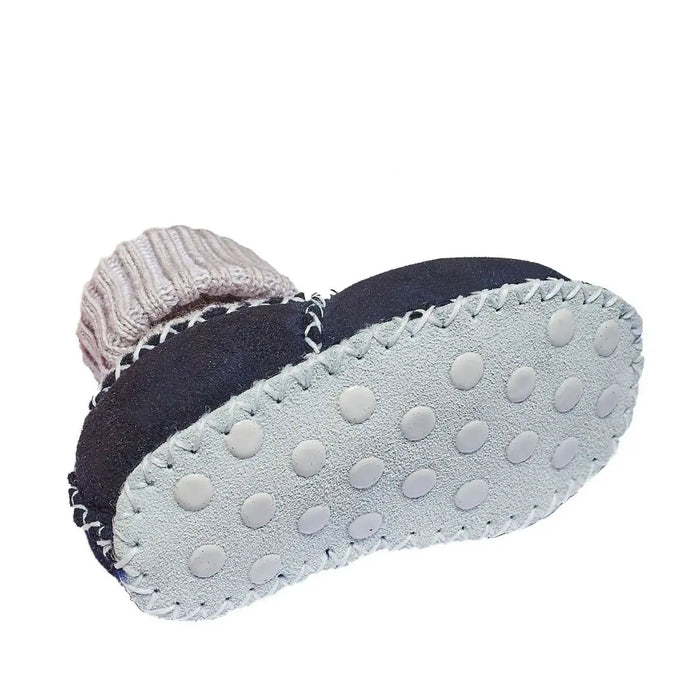 Chaussons Balu en peau d'agneau Marine