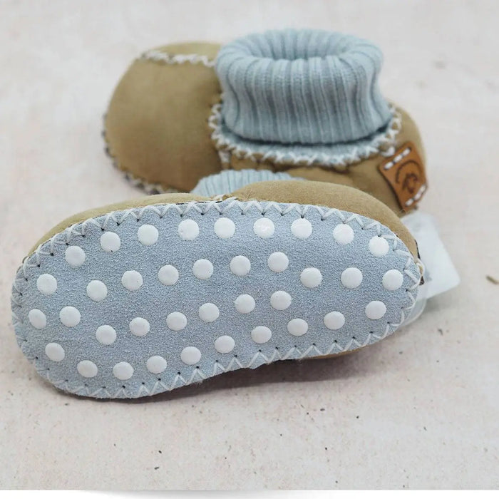 Chaussons Balu en peau d'agneau Poudre