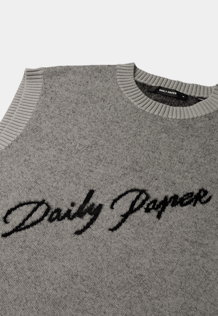 Daily Paper Script Logo Knit Vest Desert Sage