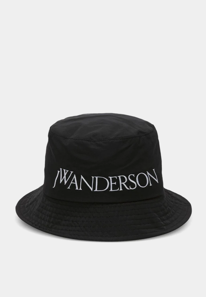 JW Anderson Logo Embroidery Bucket Hat Black