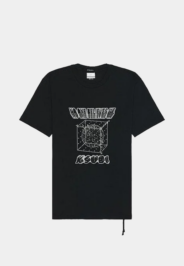 Ksubi Holograph Kash Ss Tee Jet  Black Black