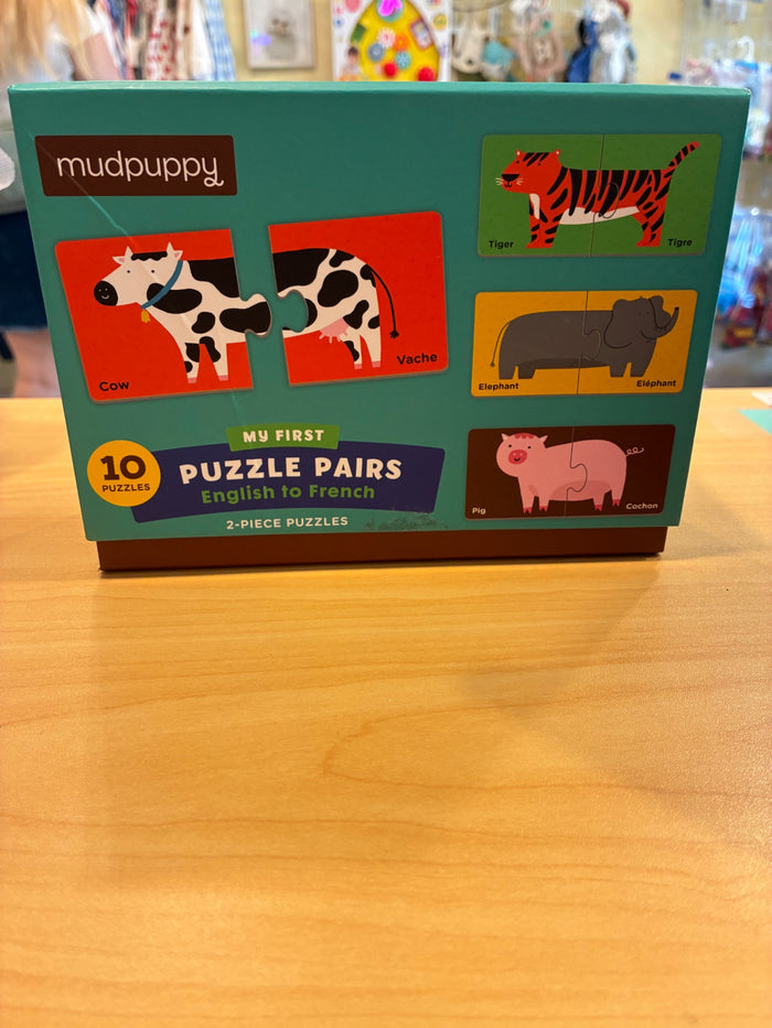 Mudpuppy | Puzzle Pairs - French to English